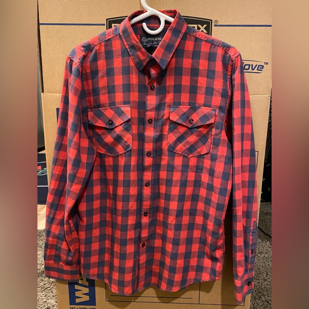 American Rag long sleeve checker pattern shirt.